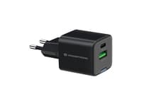 Conceptronic 2-Port 20W GaN USB-PD-Ladegerät, USB-C x 1, USB-A x 1, QC 3.0, PPS