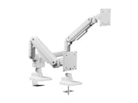 Equip 17-35 Schwerlast-Doppelmonitor-Schreibtischhalterung, Weiß