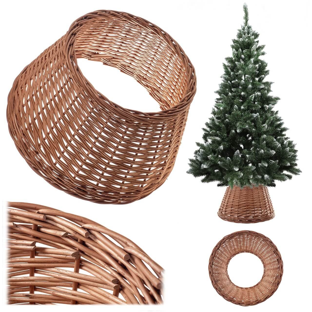 Osłona wiklinowa choinkowa naturalna Aliano 46.5cm jasna