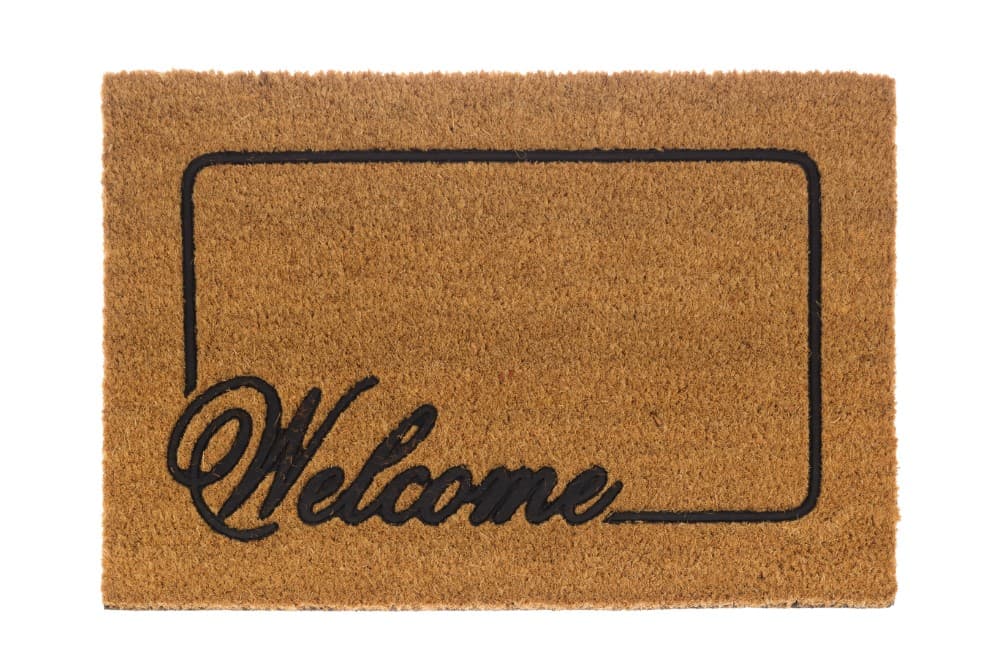 Wycieraczka podgumowana pod drzwi „Welcome 60 x 40 cm, brązowa