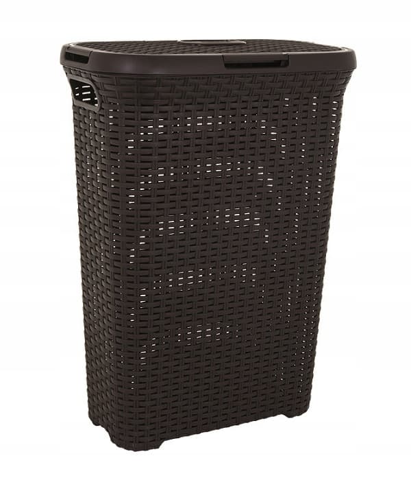 Kosz z pokrywą Curver Natural Style 40L brązowy
