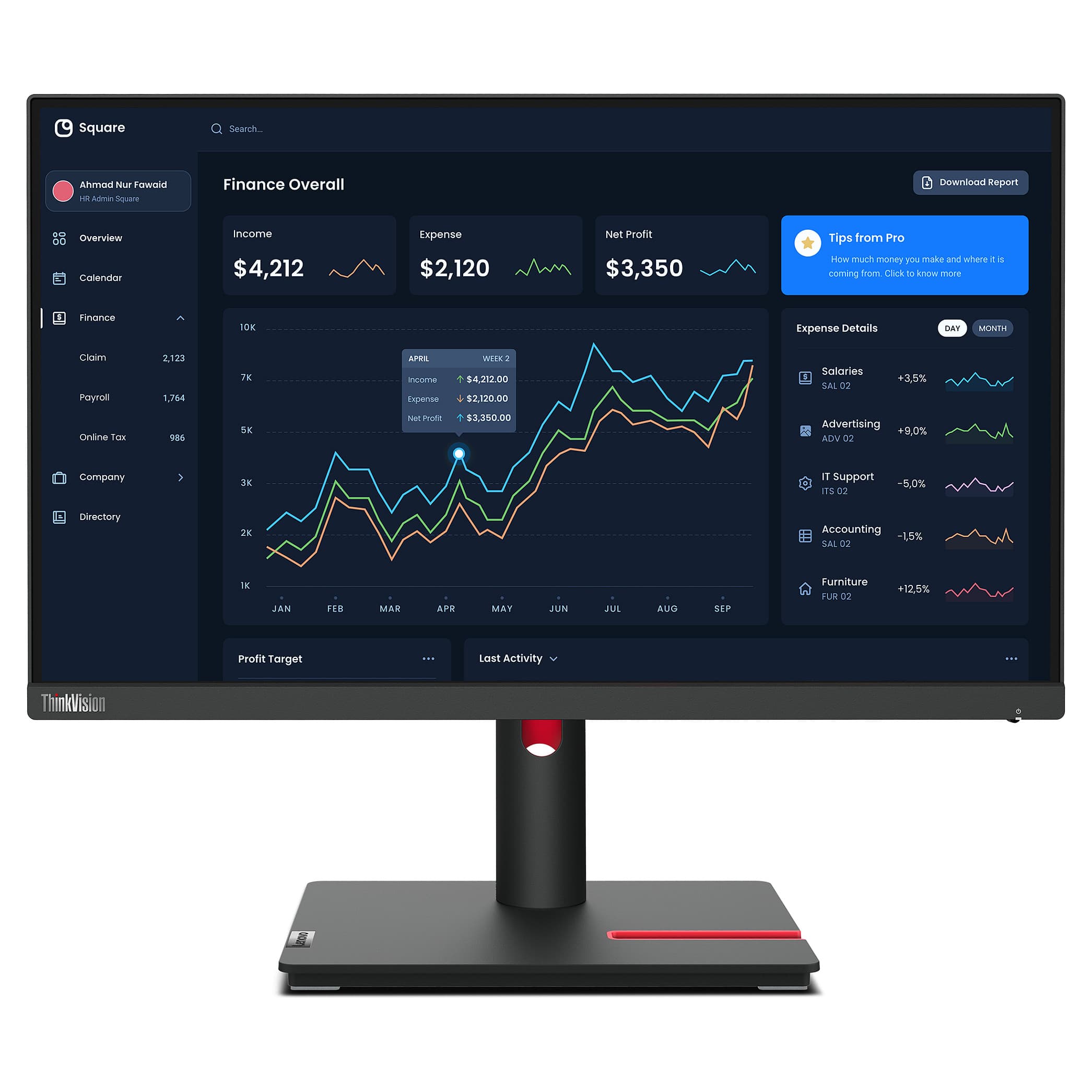 Lenovo ThinkVision T22i-30 computer monitor