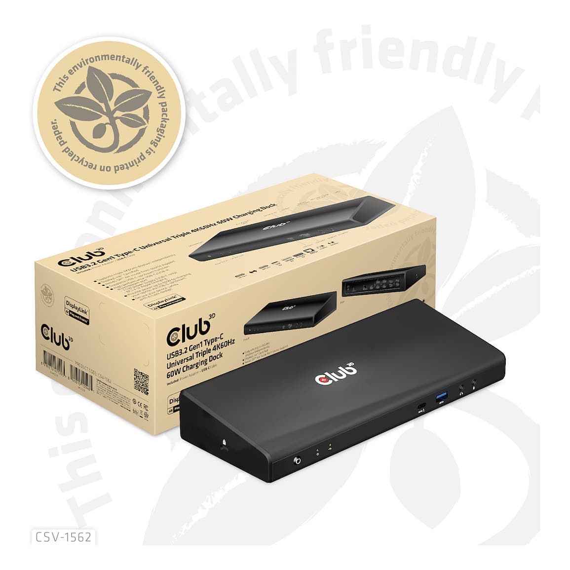 CLUB3D CSV-1562 laptop dock/port replicator