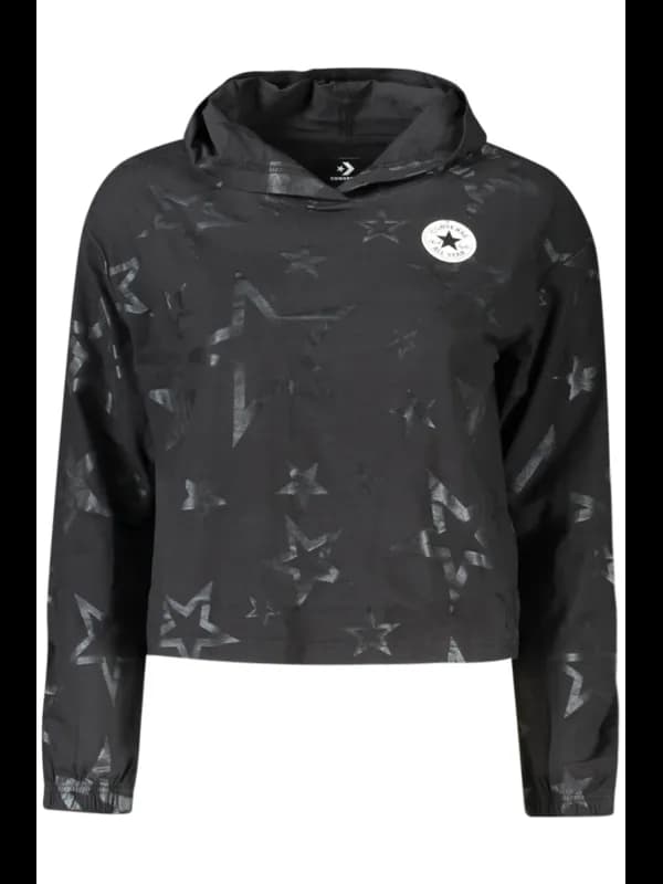 Converse Mädchen Langarmshirt Schwarz, Größe 8-10A