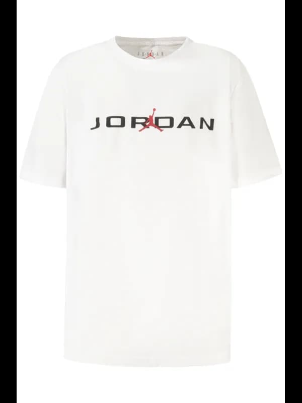 Jordan Kinder Kurzarm T-Shirt Weiß, Größe 12-13A
