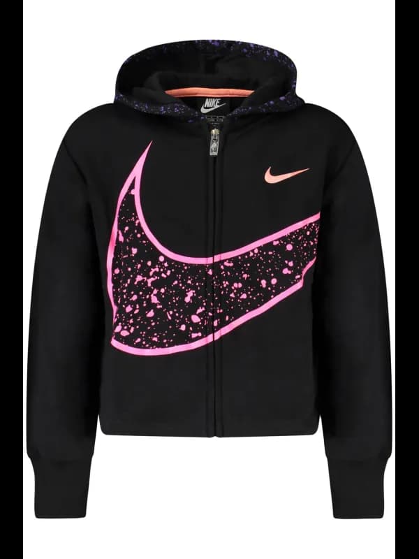 Nike Mädchen Zip Sweatshirt Schwarz, Größe 6X