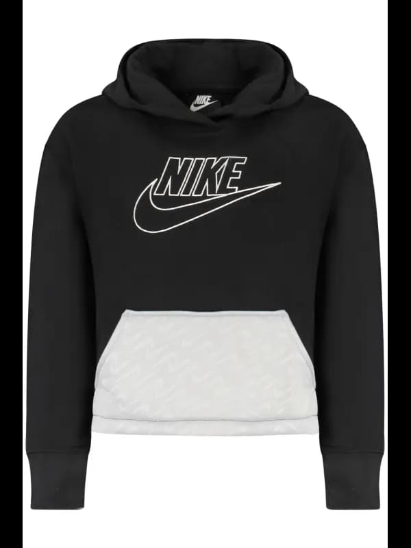 Nike Kinder-Sweatshirt Schwarz mit Reißverschluss, Größe 6X