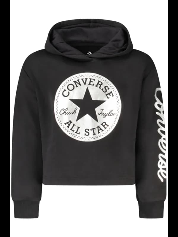 Converse Mädchen Kapuzenjacke Schwarz, Größe 6X