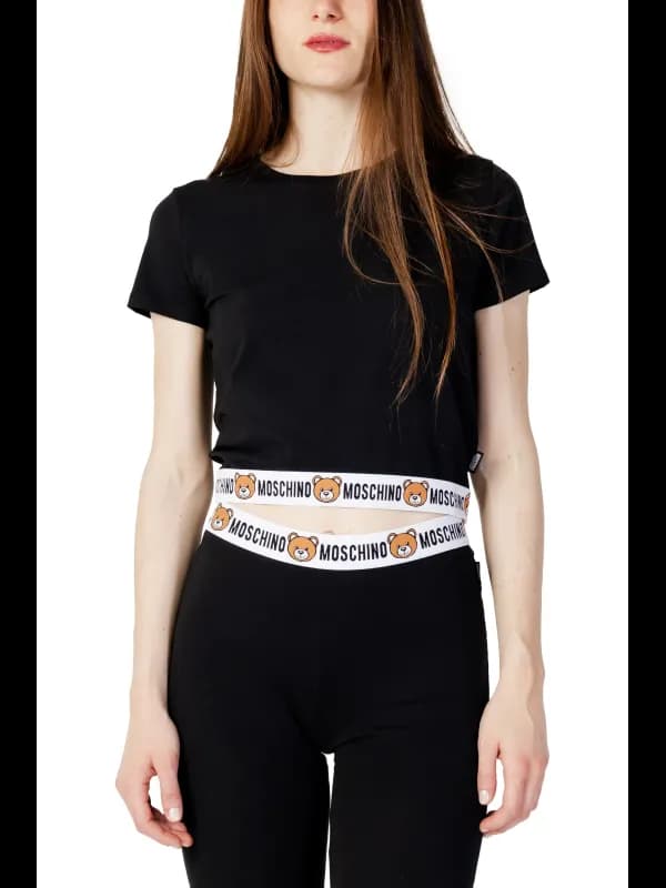 Moschino Underwear Moschino Damen T-Shirt Schwarz: Lässige E, Größe L