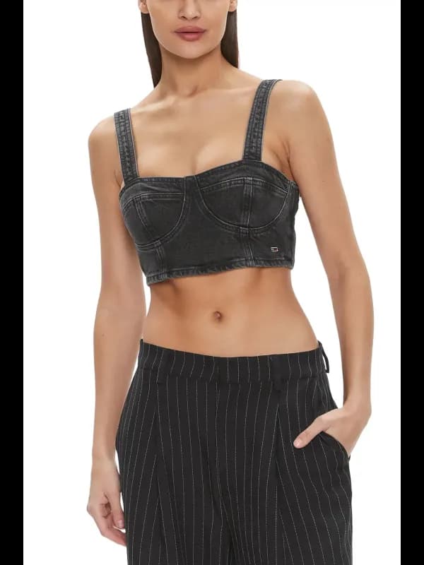 Tommy Hilfiger Jeans Tommy Hilfiger Damen Bralette Top Schwa, Größe L