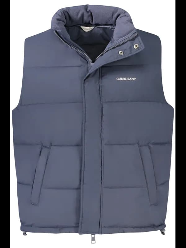 GUESS JEANS Thermojacke ohne Ärmel mit Taschen und Print, Größe S