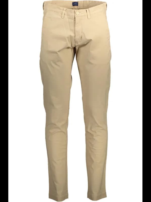 GANT Slim Fit 5 Taschen Hose Beige, Größe 35L34