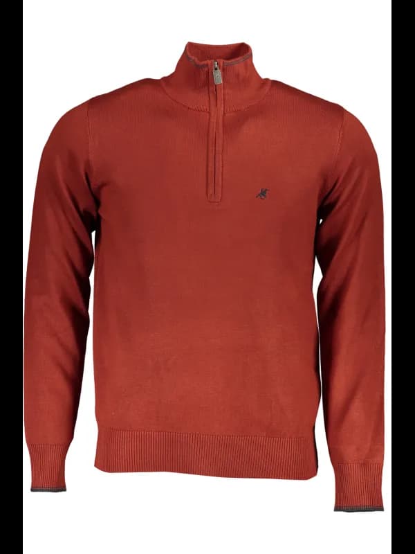 U.S. GRAND POLO Kontrastpullover mit Stickerei und Halbreiss, Größe 3XL