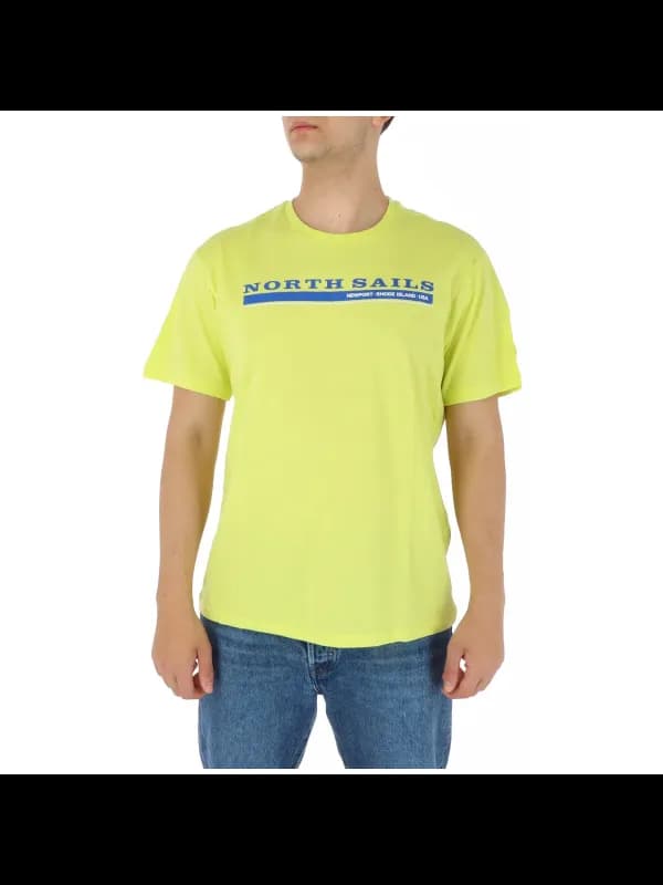 North Sails Sommer T-Shirt - Gelb, 100% Baumwolle, Klassisch, Größe XXL