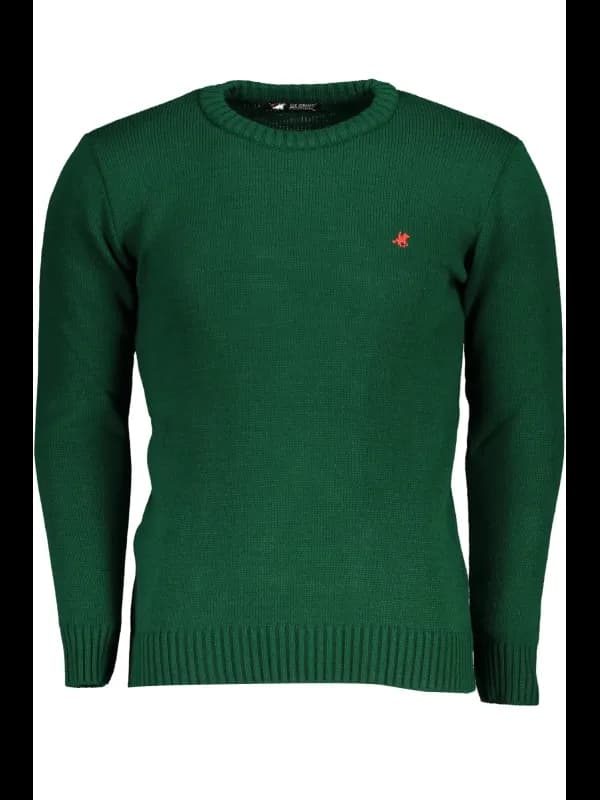U.S. GRAND POLO US Polo Grün Langarm Pullover Rundhals mit S, Größe 2XL