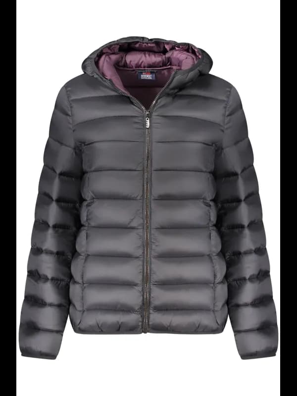 NORWAY 1963 Lila Kapuzenjacke mit Taschen und Logo, Größe L