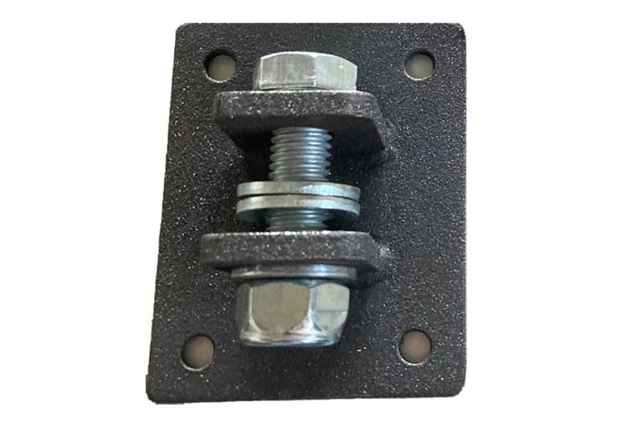 Console spéciale (acier inoxydable) pour une largeur de vantail supérieure à 1,5 m, convient pour une suspension de portail (vissage avec douilles filetées) ou une suspension murale (chevillage)