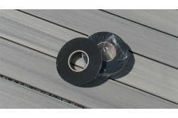 Bande de sécurité pour WPC UK, noir, rouleau de 10 mètres, autocollant d'un côté (série Woodstore)