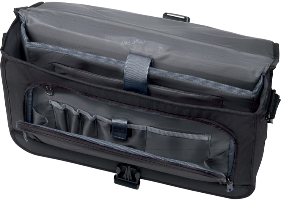 LiGHTPAK Umhängetasche , SOLAR, , mit Laptopfach, schwarz