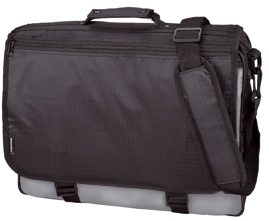 LiGHTPAK Umhängetasche , WAVE, , Polyester, schwarz/grau