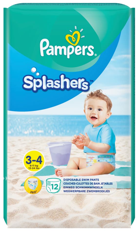 Pampers Schwimmwindeln Splashers Größe 3 - 4, Tragepack