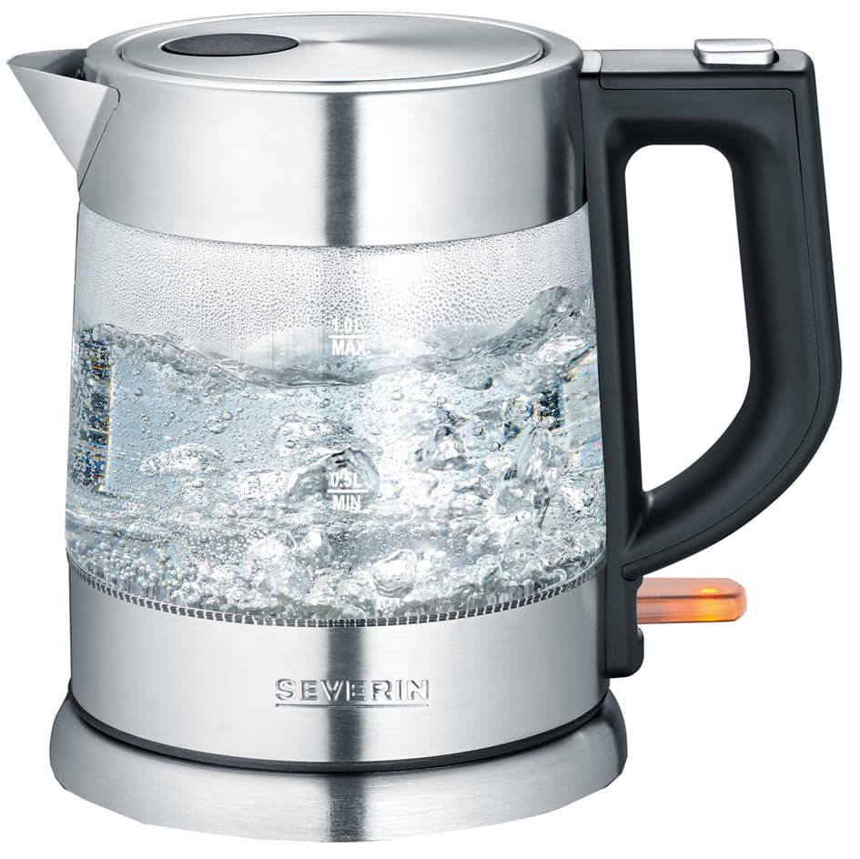 SEVERIN Glas-Wasserkocher WK 3468, 1,0 Liter, Edelstahl