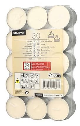 STARPAK Teelichter, Durchmesser: 37 mm, weiß