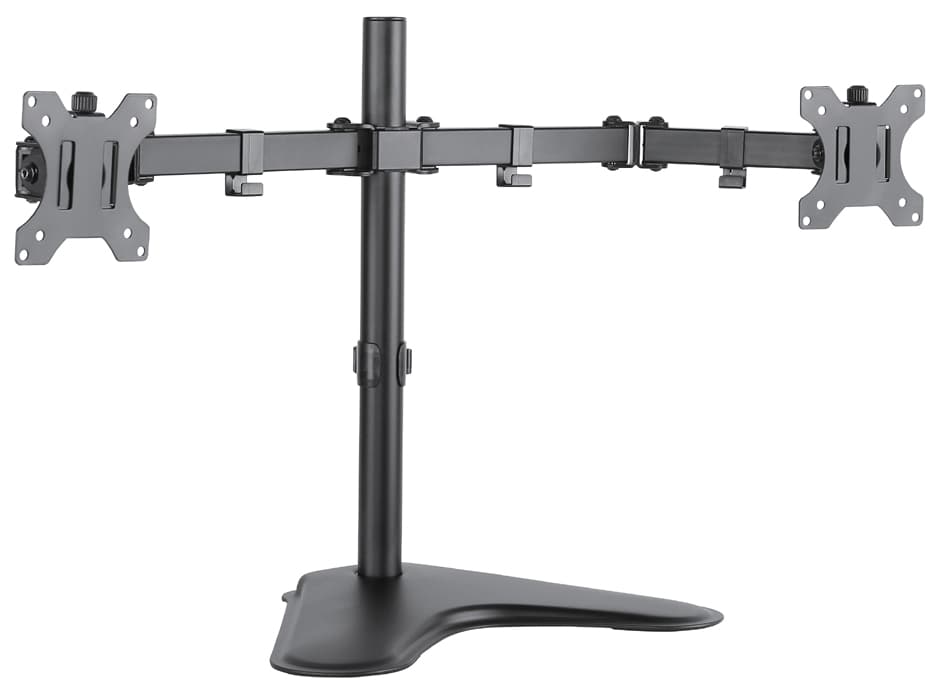 LogiLink Doppel-Monitorarm mit Standfuß, Armlänge: 460 mm