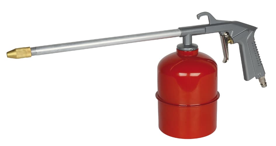 BRÜDER MANNESMANN Sprüh-Pistole, mit Stahlbehälter, rot