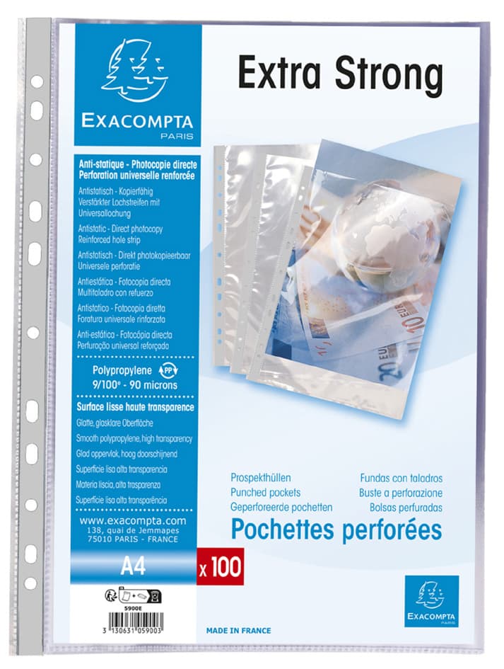 EXACOMPTA Prospekthülle Extra Strong, DIN A4, PP, glasklar