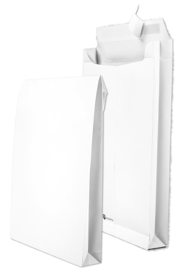 SECURITEX Faltenversandtasche B4, ohne Fenster, weiß
