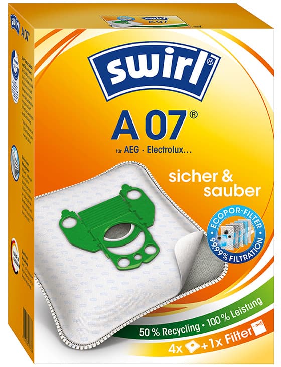 swirl Staubsaugerbeutel A 07, mit MicroporPlus-Filter