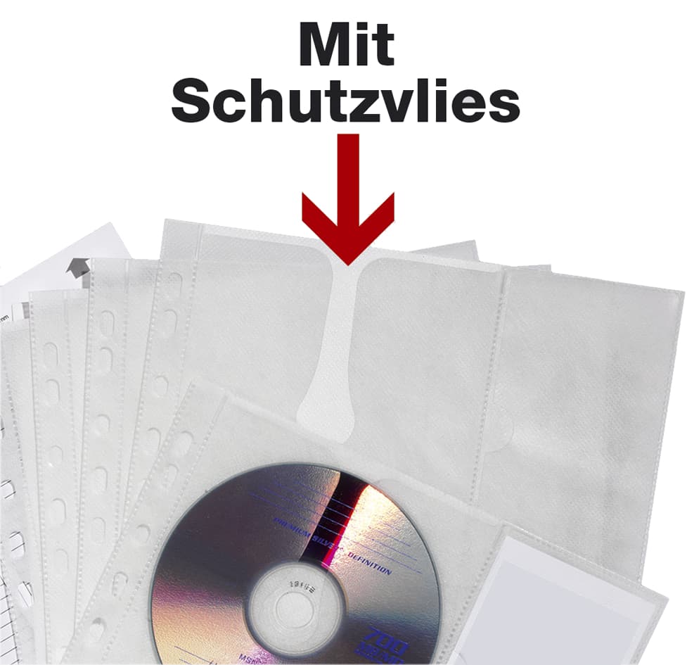 DURABLE CD-/DVD-Hülle COVER M, für 4 CD, s, PP, DIN A4