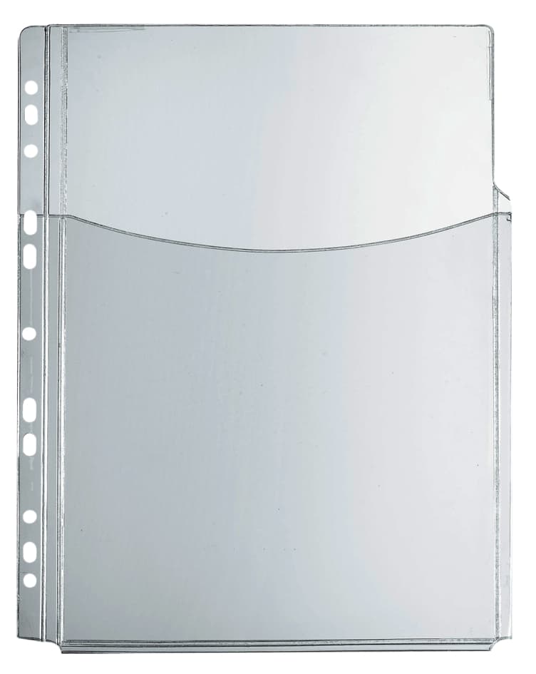 herlitz Prospekthülle mit Faltentasche, DIN A4, PVC, 0,30 mm