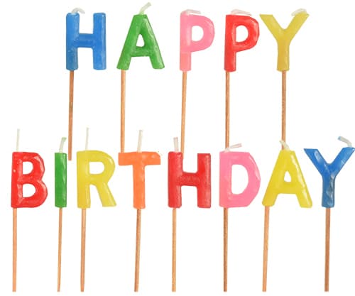 PAPSTAR Kuchenkerzen-Set , Happy Birthday, , 13-teilig