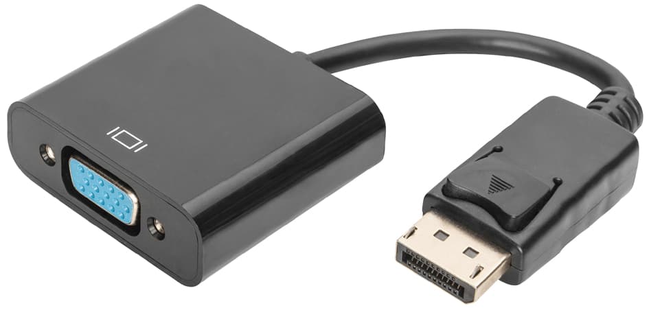 DIGITUS Adapterkabel, DisplayPort - HD15, 0,15 m, schwarz