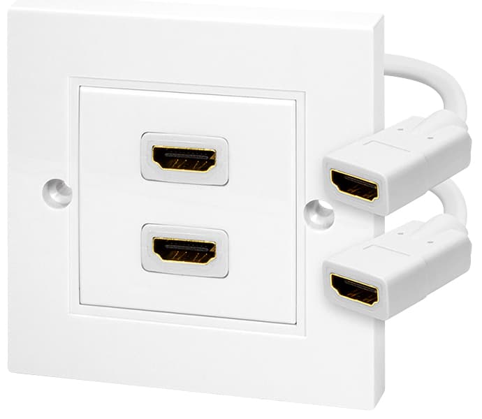 LogiLink Anschlussdose, 2 x HDMI, geschirmt, weiß