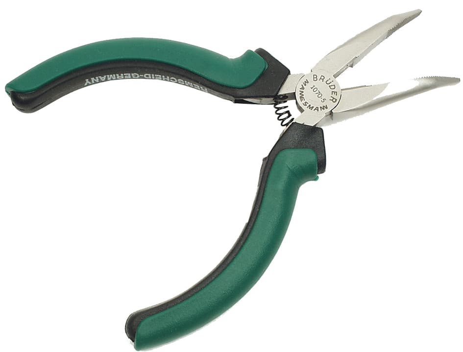 BRÜDER MANNESMANN Spitzzange , Elektronik, , gebogen, 125 mm