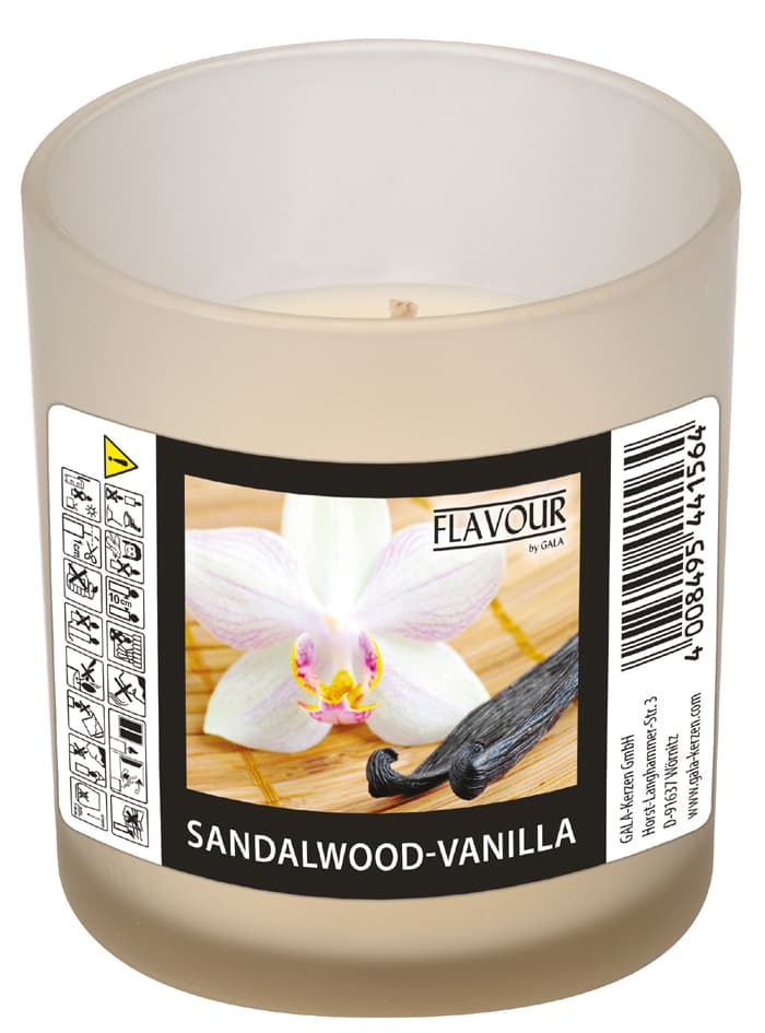 FLAVOUR by Gala Duftkerze im Glas , Sandalwood-Vanilla,