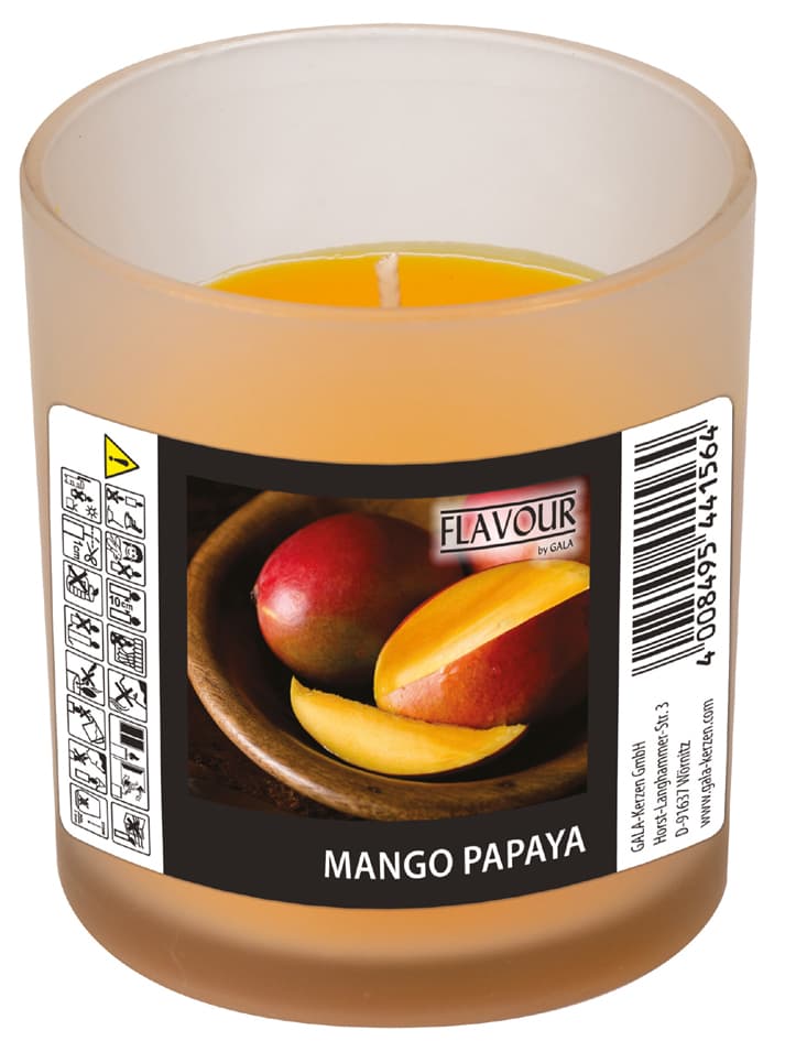 FLAVOUR by Gala Duftkerze im Glas , Mango-Papaya,