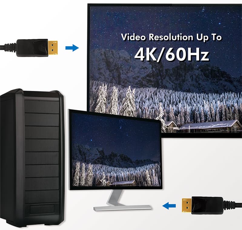 LogiLink DisplayPort Anschlusskabel, schwarz, 10,0 m