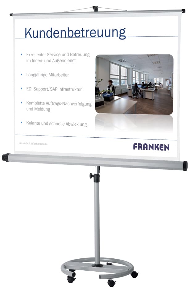 FRANKEN Stativ-Leinwand , Mobil, , (B)2.000 x (H)2.000 mm