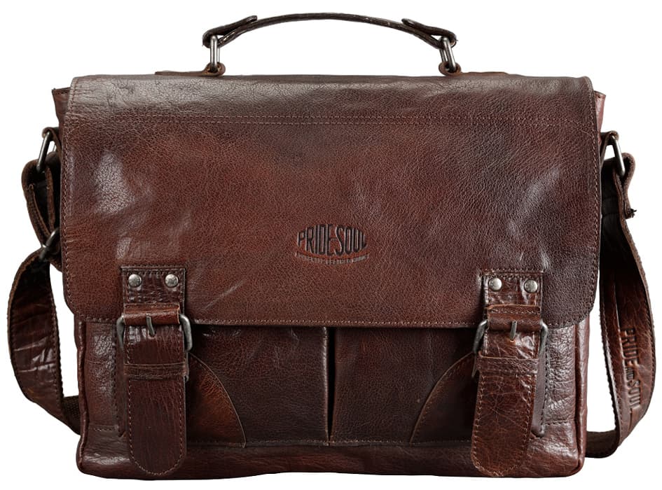 PRIDE&SOUL Umhängetasche , Business Bag L, , Leder, braun