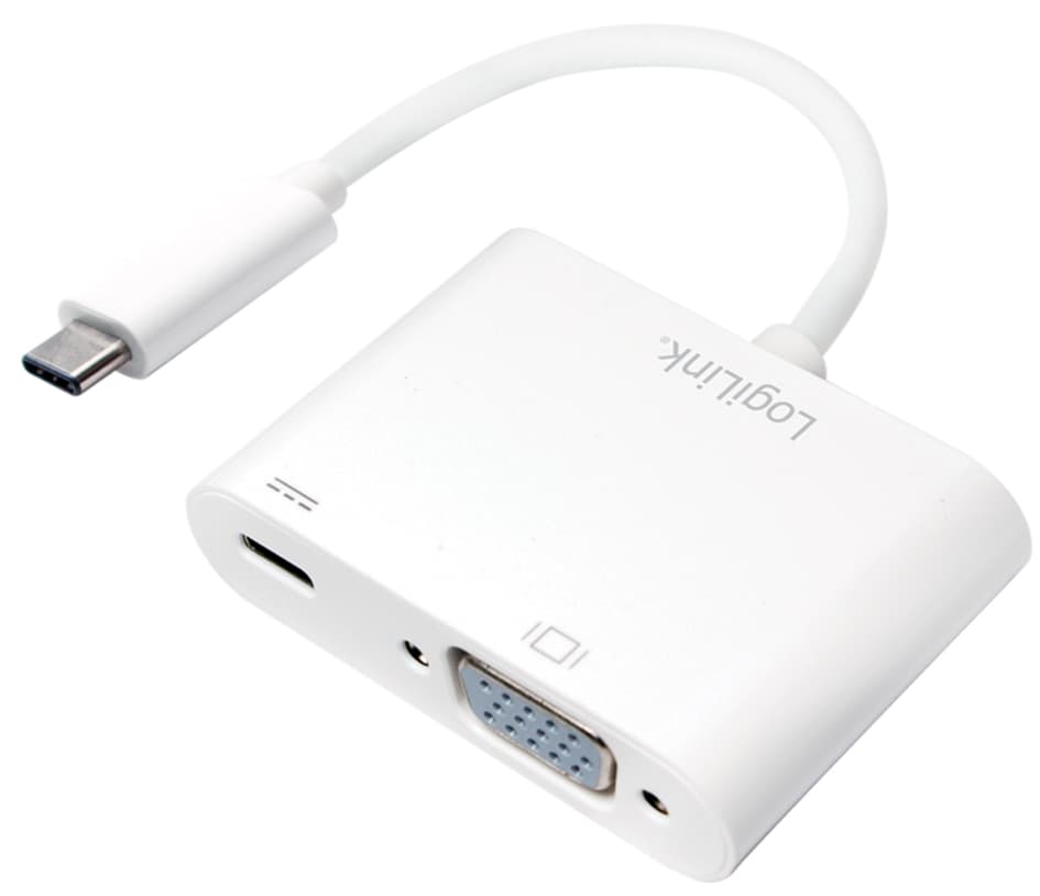 LogiLink USB-C - VGA Ladeadapter, weiß
