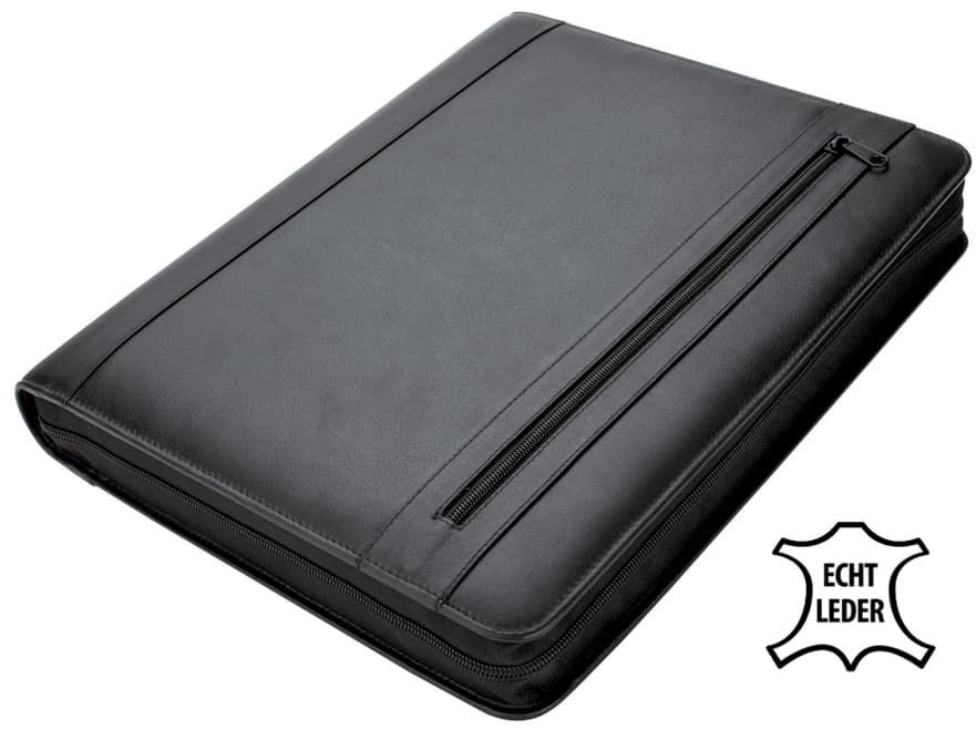 Alassio Orgamappe , CESENA, , A4, Leder, schwarz