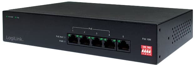 LogiLink Desktop Fast Ethernet PoE Switch, 5-Port