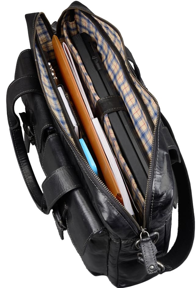 PRIDE&SOUL Notebook-Tasche , REAL ME, , Leder, schwarz