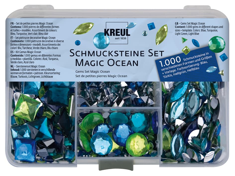 KREUL Schmucksteine-Set , Magic Ocean,