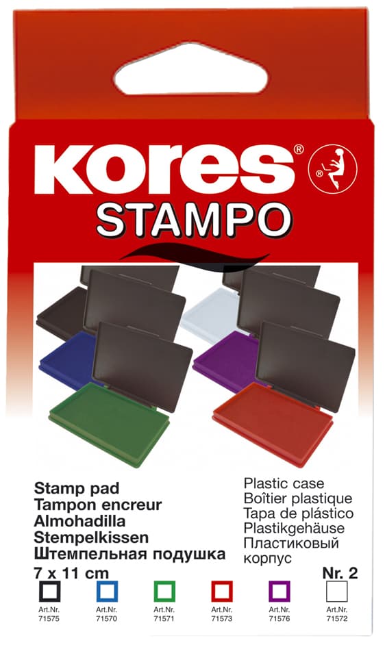 Kores Stempelkissen , STAMPO, , (B)110 x (T)7 mm, rot