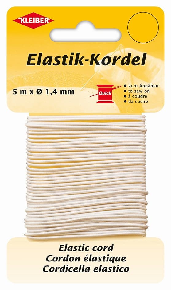 KLEIBER Elastik-Kordel, 1,4 mm x 5 m, weiß